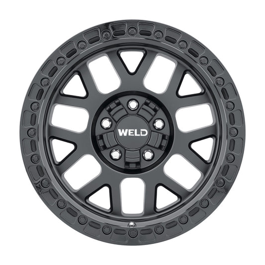 Weld Off-Road W104 17X9.0 Cinch 6X135 6X139.7 ET00 BS5.00 Satin Black Gloss Black 106.1